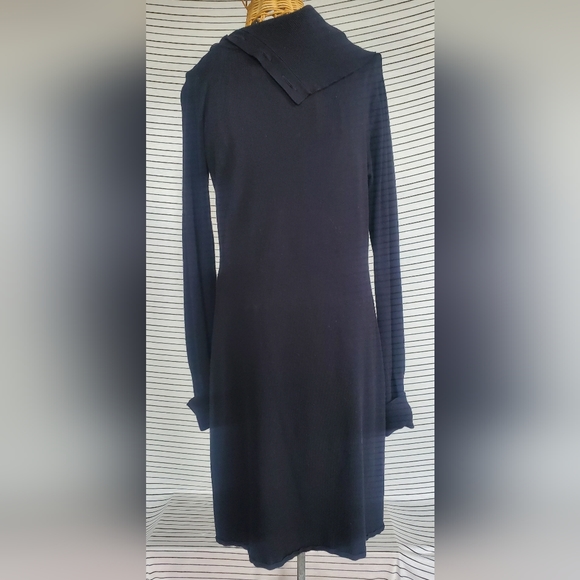Black AB Studio Sweater Dress Botton Collar large - Picture 5 of 6